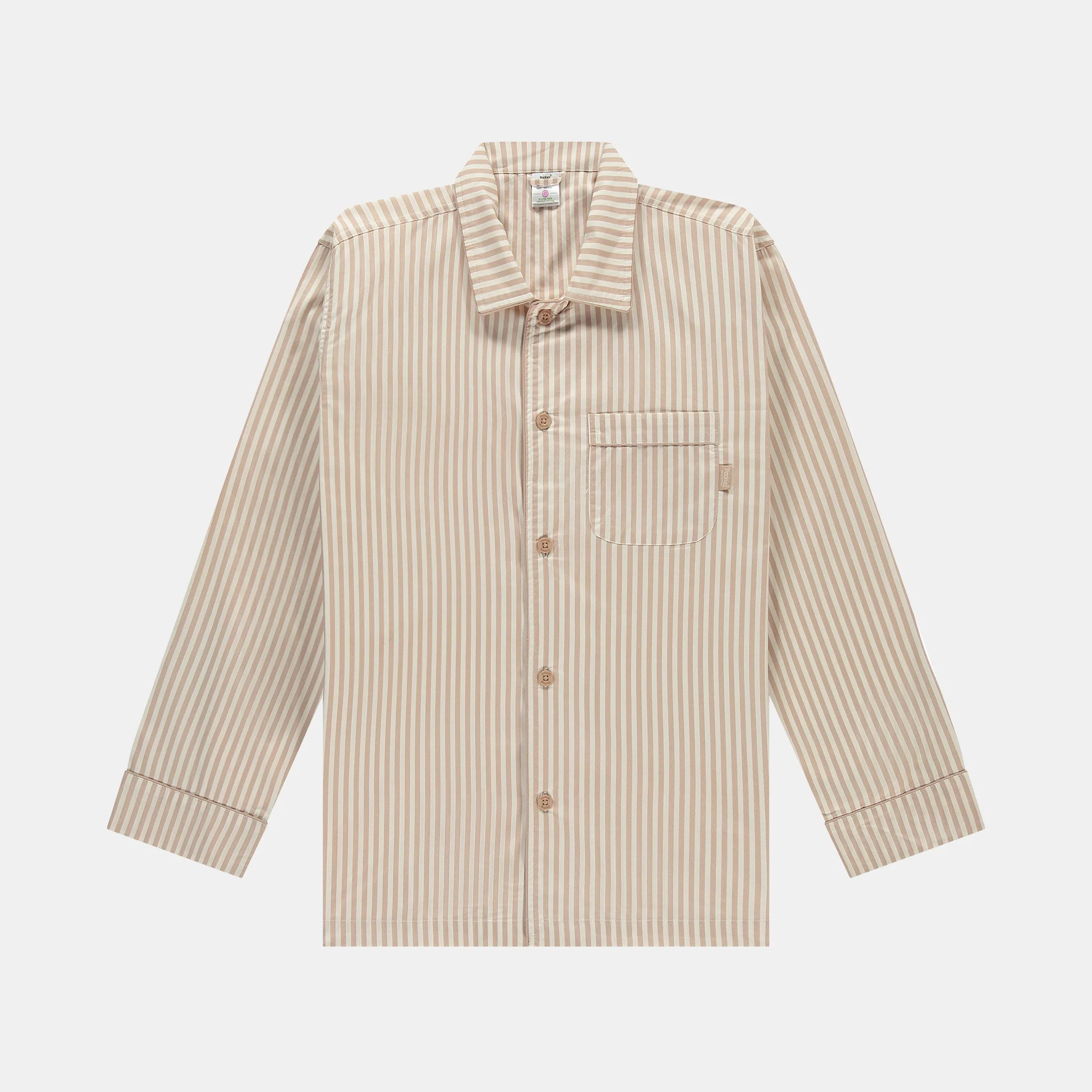Sand Striped Pyjama Shirt
